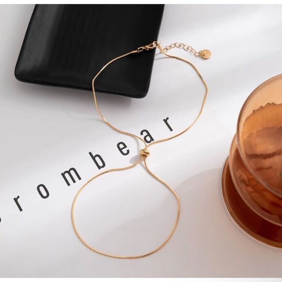 Minimalist silver Chain Anklets Foot Bracelet - Picture 4 of 4